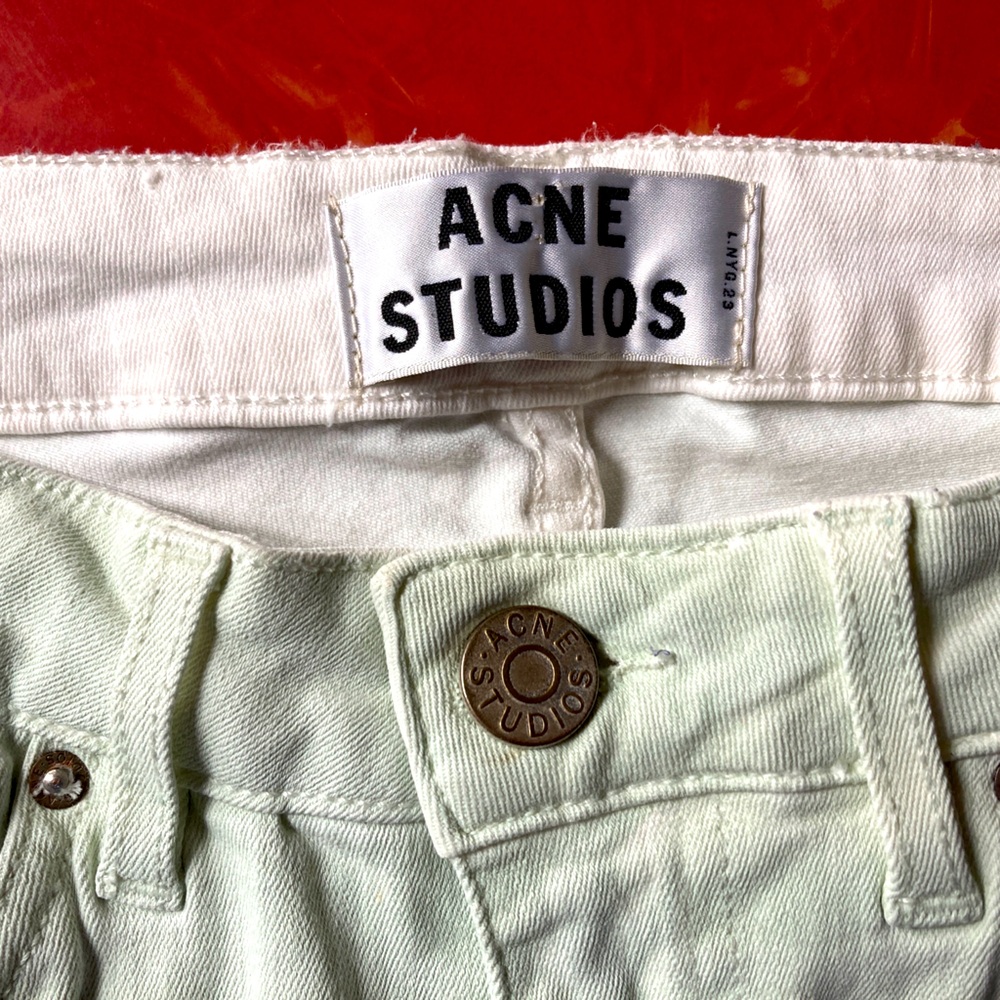 Acne skinny mint stretchy jeans size 27